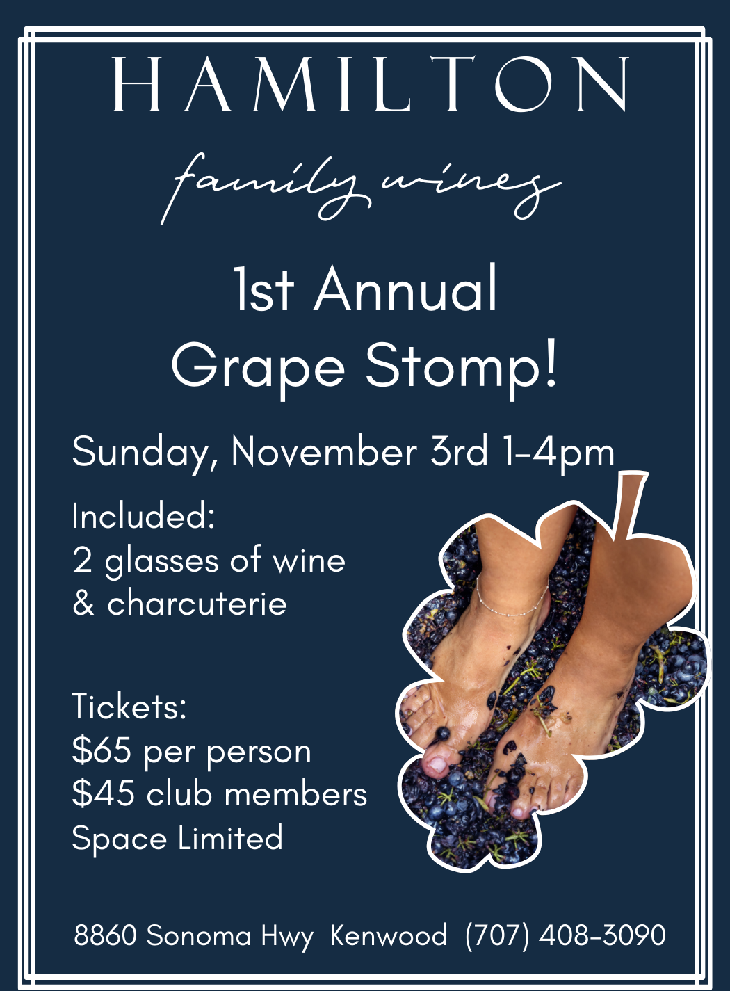 1st Annual Grape Stomp! 3.5×4.75in-4