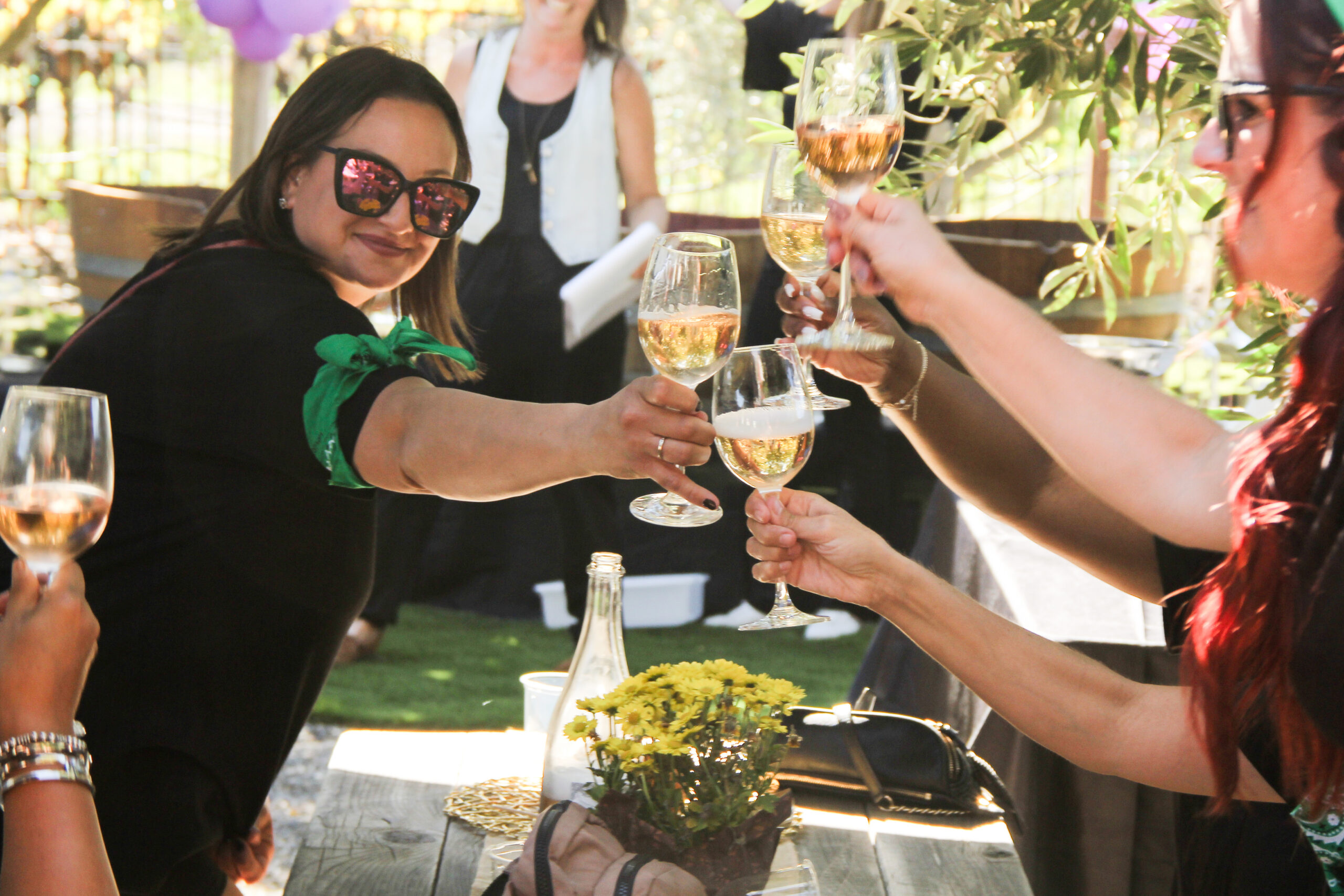 Guests enjoying wine at Hamilton Family Wines.