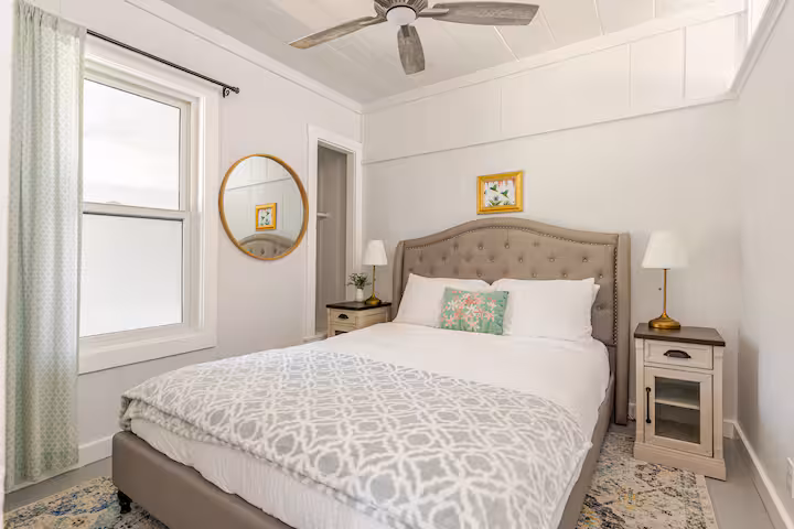 Second queen bedroom inside the Carriage House.